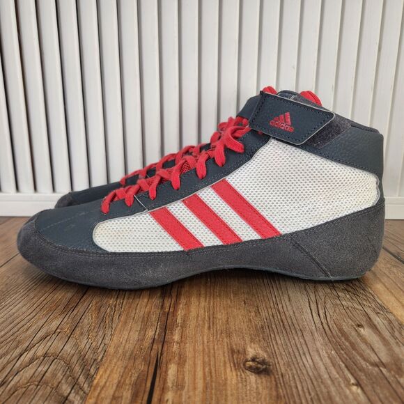 Adidas HVC Havoc Mens Size 11 Gray Red White Wrestling Boxing MMA Shoes GZ8451 - Picture 3 of 9